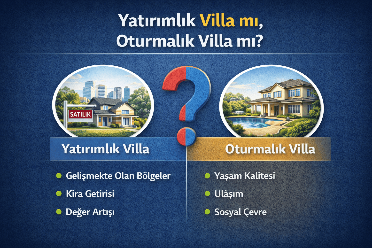 Yatırımlık Villa mı, Oturmalık Villa mı?
